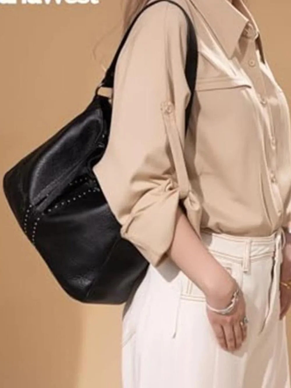 Black Hobo Bag for Women Crossbody Purse and Handbags Ladies Chic